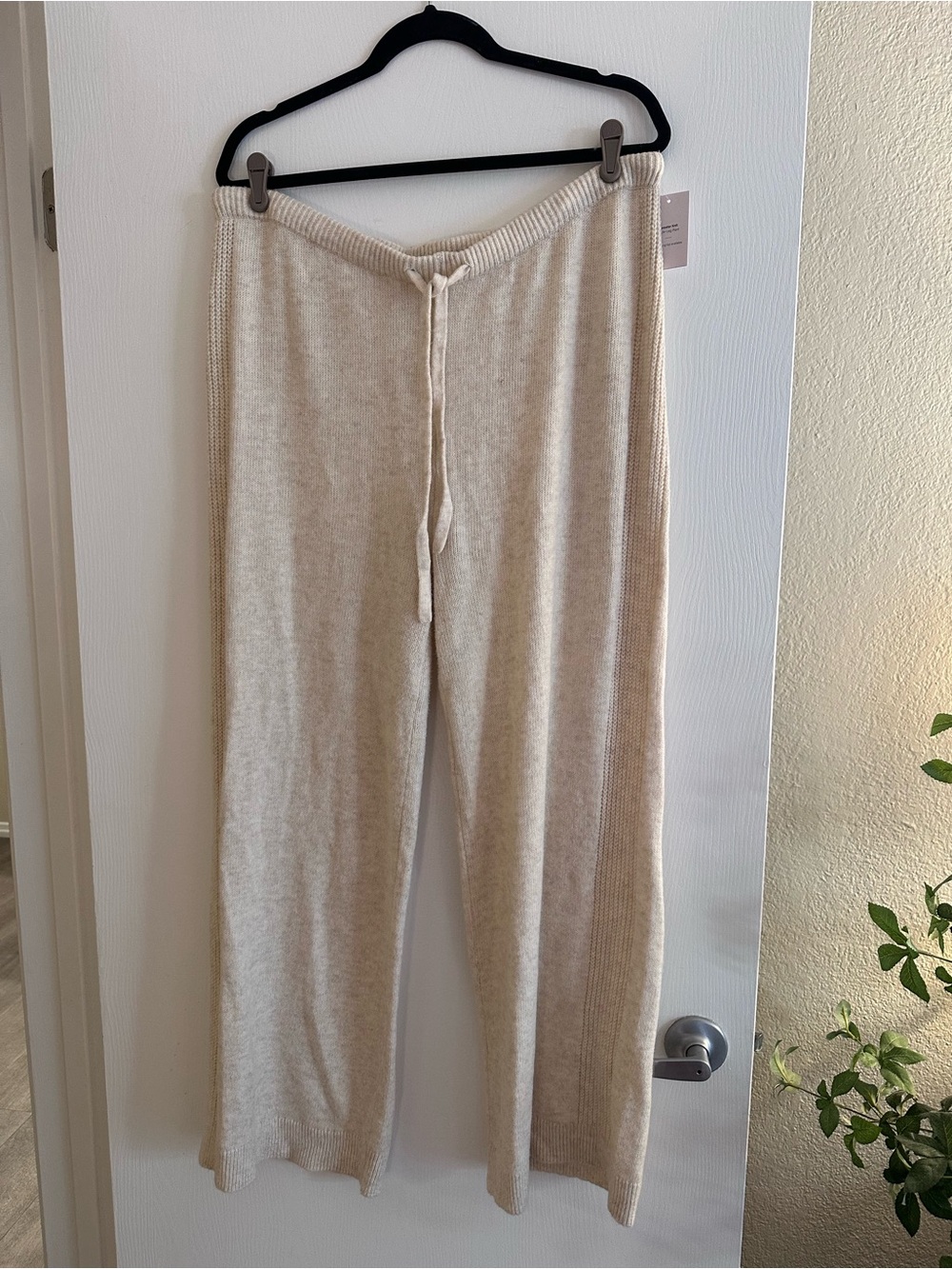Auden Cream Knit Drawstring Pants